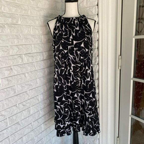 Y2K Patterned Dress w/ Sequins - Picture 1 of 6